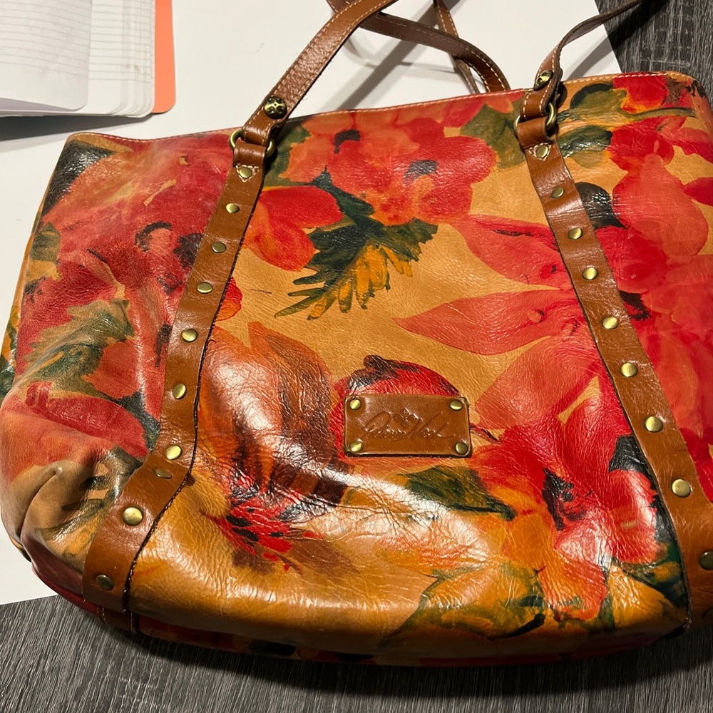 Patricia Nash floral leather tote